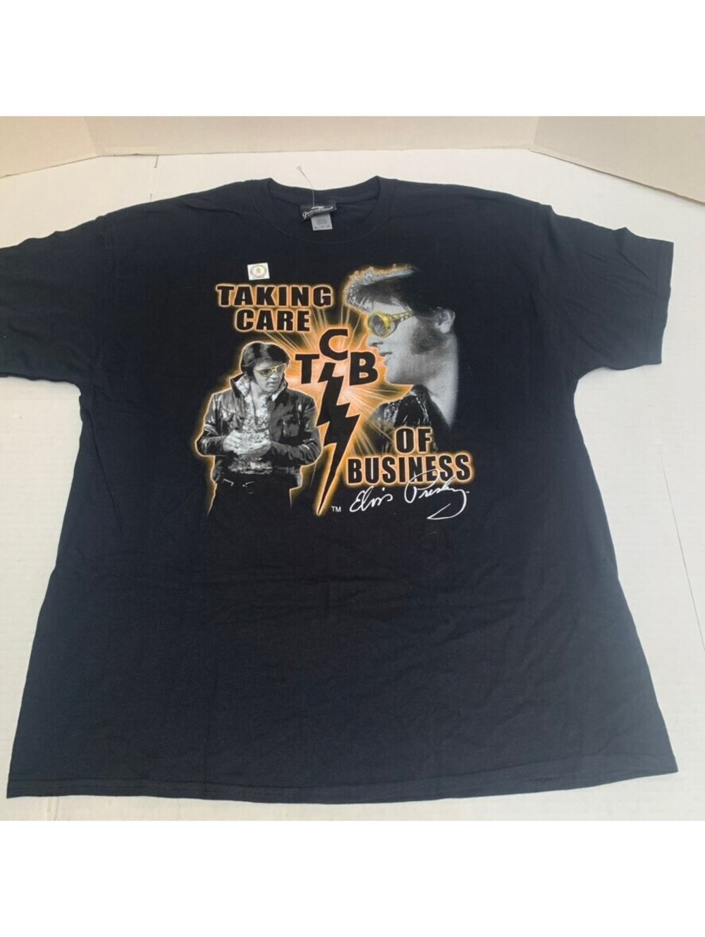 NWT Graceland Exclusive Elvis Presley Graphic Black T Shirt Size XL